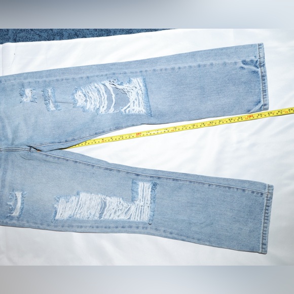 Encore Distressed Denim Jeans Size 5 - Picture 3 of 5